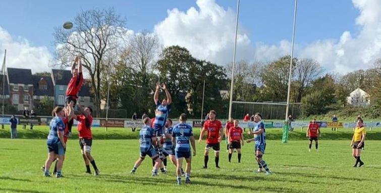 A lineout battle at Narberth